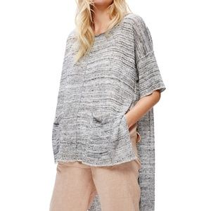 Free People Melange High Low Knit Tunic Top